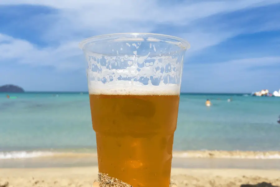 beer on the beach
