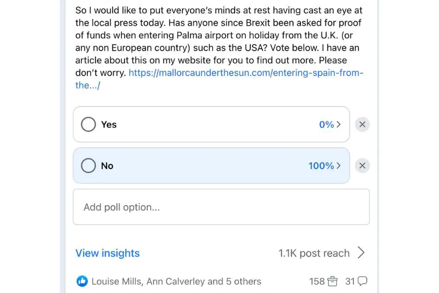 Has anyone been checked for proof of funds entering Spain on holiday