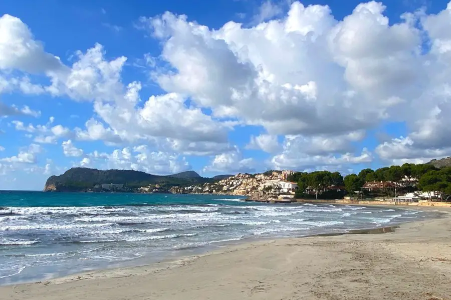 Peguera beach at Christmas in Mallorca