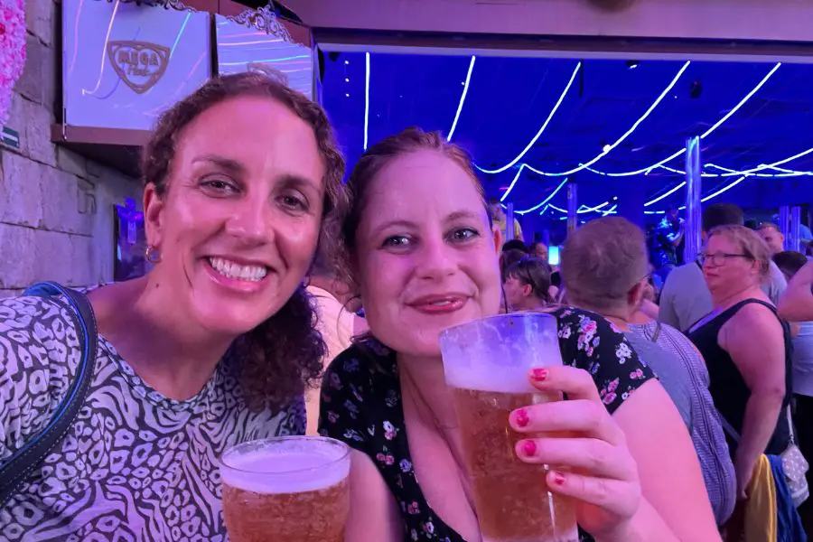 brits and dutch visitors partying in arenal
