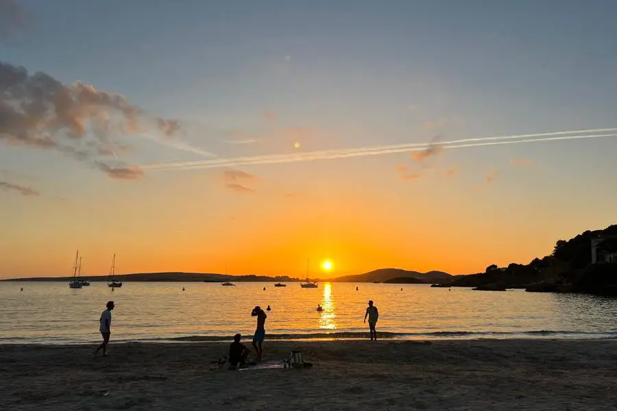 Sunset in Illetas Mallorca in November