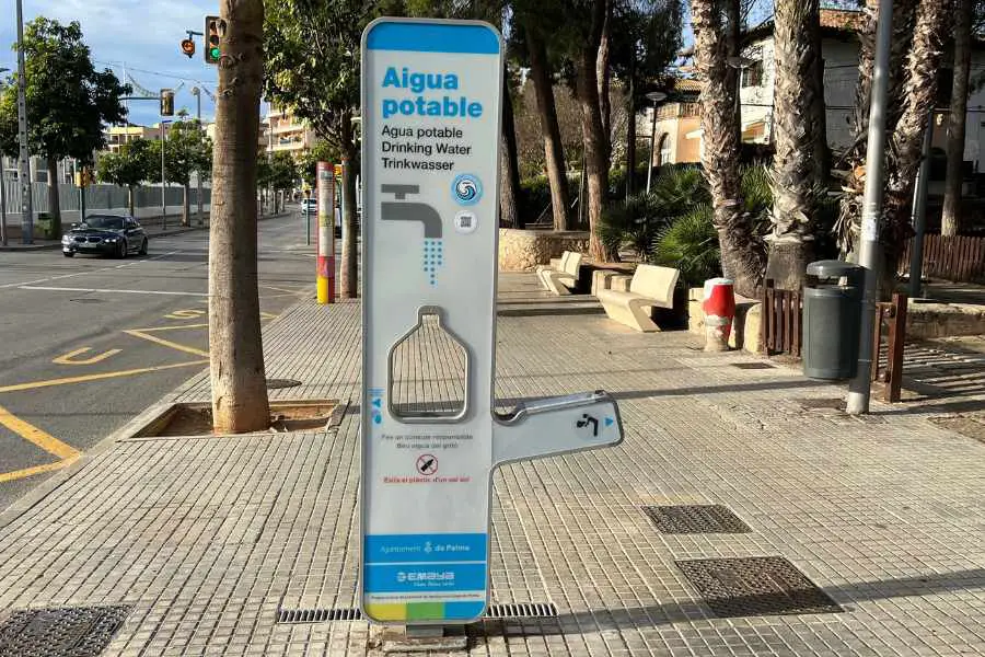 Free water fountains in Mallorca